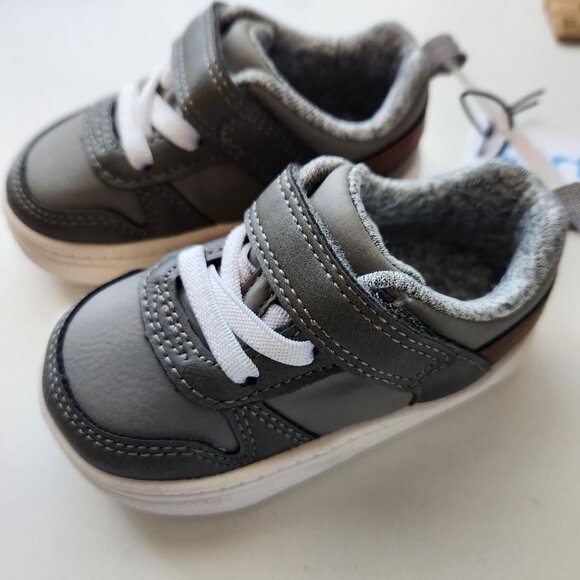 Carter's Just One You Baby Boys' Karson First Walker Sneakers - Gray Sz 3 Hook a - Picture 5 of 13